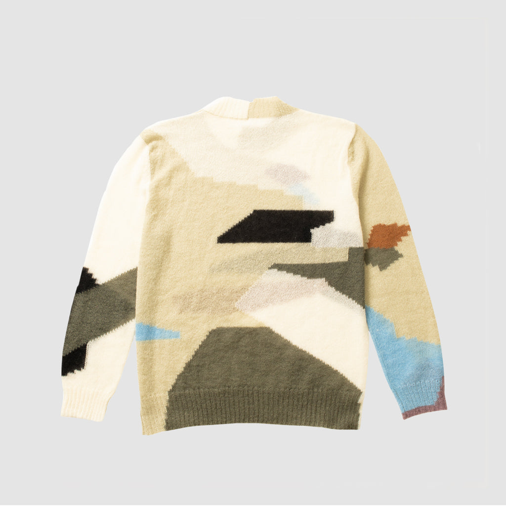 Landscape Camo Mohair Knit Sweater